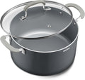 10 Quart Nonstick Stock Pots with Lid, BEZIA Ceramic Soup Pot with Lid, Induction Ready, Cooking Pots with Silicone Handle, Large Pot for Cooking, Compatible with All Cooktops, Dishwasher Safe