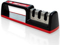 Kitchen Knife Sharpener - Complete 3-stage Knife Sharpener CS-T01 with Diamond Dust Rods, Sturdy Design, Non-slip Base Pat, Easy and Safe to Use, Fast and Effective Manual Sharpening Tool