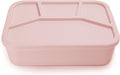 Ullabelle Leak Proof Bento Box Food-Grade Silicone Bento, BPA, Phthalate, Lead, & PVC Free - Bento Lunch Box for Daycare, Kids, & Adults - Leak Resistant Sets With Lids Snack Box Container (Peach 4)