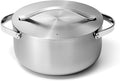 Caraway Stainless Steel Dutch Oven (6.5 Qt) - 5-Ply Stainless Steel - Oven Safe & Stovetop Agnostic - Non Toxic, PTFE & PFOA Free