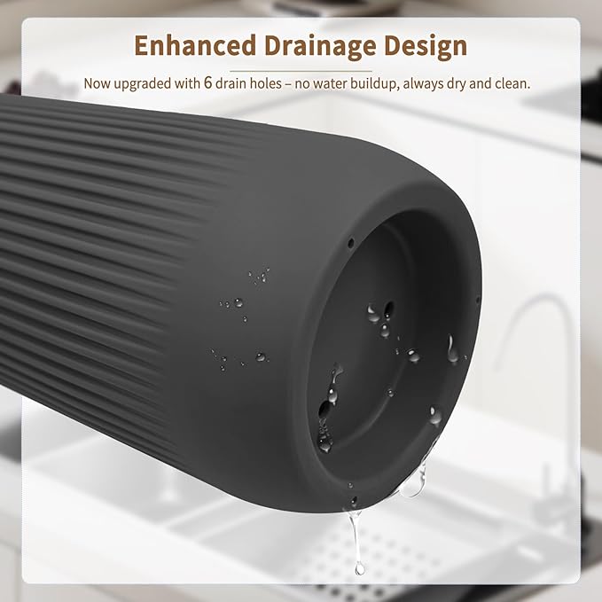 Knife Set, 7-Piece Kitchen Knife Set with Sharp Chef and Meat Knives, Anti-Rust Utility Knives Set for Kitchen, Kitchen Knife Block Set – Black