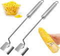 Corn Peeler,Stainless Steel Corn Stripping Tool,Corn Peeler for Corn on the Cob, Easy to Clean,Corn Cutter,Corn Cob Peeler as Gift for Women (2PCS)