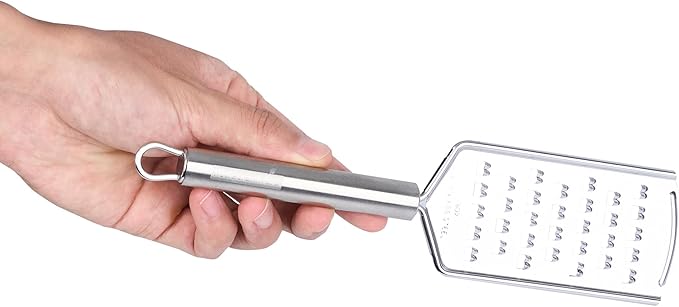 Restaurantware-German Standard Coarse Handheld Graters, 6 Flat Cheese Graters - Dishwashable, Durable, Stainless Steel Food Grater With Handle, Suitable For Potato, Carrot, Hard Cheese, And, More