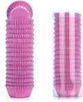 Gifbera Pink Foil Cupcake Liners Mini Size Muffin Baking Cups 300 Count, Pink