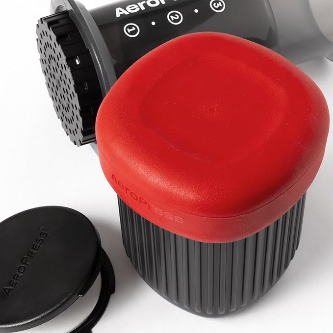 AeroPress Go, Extra Small Portable Coffee Maker Kit, Travel, Hiking & Camping, All-in-One French Press, Pour-Over & Espresso Style Manual Brewer, 2 Min Brew Makes a Less Bitter, More Flavorful Cup