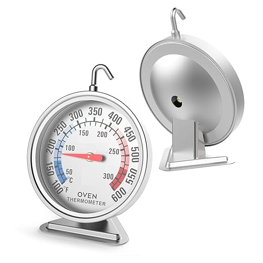 Oven Thermometers(2 Packs) for Gas or Electric Oven Temperature Gauge with 100-600°F/50-300°C,Large Dial & Numbers,Best Kitchen Thermometer for Oven Baking, Cooking,No Fading Color