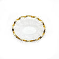 Annieglass Ruffle 8.25 x 6.5 Inch Dip Bowl with 24k Gold, Timeless Glass Tableware for all Occasions, Made in the USA