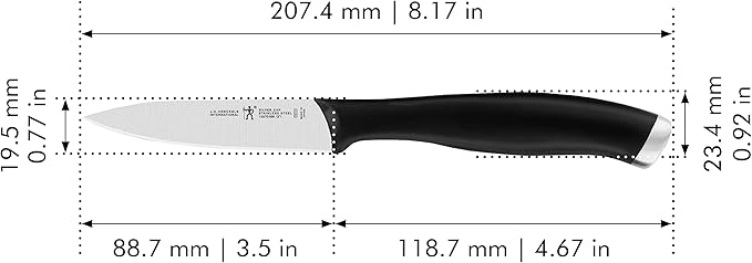 ZWILLING HENCKELS Silvercap Razor-Sharp 3-inch Paring Knife, German Engineered Informed by 100+ Years of Mastery, Black