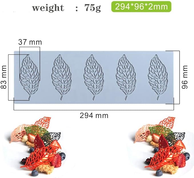 Hollow Leaf Silicone Mold Chocolate Candy 3D Hollow Leaf Candy Mold Food Cooking Meals Decorations Fondant Mold Polymer Clay Molds