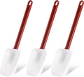 heffiso Silicone Rubber Spatula and Spoon Rubber Spatula Set of 3, High Heat Spatula Spoon, Commercial Spatula for Cooking, Commercial Rubber Spatula (3 Spoonula 16 Inches), White