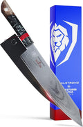 Dalstrong Chef Knife - 9.5 inch - Firestorm Alpha Series - Premium 10Cr15CoMoV High-Carbon Steel - Traditional Japanese Wa Stabilized Wood & Resin Handle - Kitchen Knife - Chef's Knife - w/Sheath