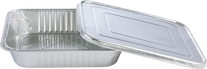 Disposable (25pack) 9x13 Aluminum Foil Pans with Lids, Half Size Deep Steam Table Pans, Heavy Duty Aluminum Baking Pans for Cooking, Roasting, Heating, Serving & Lining Steam-Table Trays