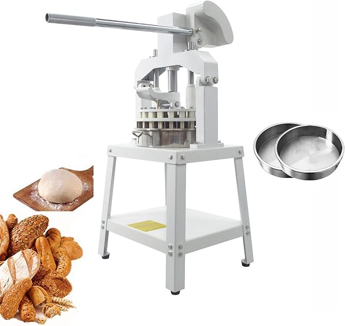 INTSUPERMAI Commercial Dough Divider Cutter 24PCS Manual Cutting Machine Maker Cutter 1.59oz-8.46oz(45g-240g) Dough Divider Cutter Machine Bakery Equipment Heavy Duty for Bread, Pizza, Brioche