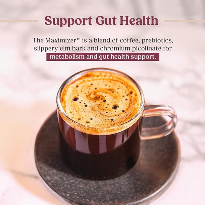 Bulletproof The Maximizer Ground Coffee, 10 Ounces, Clean Coffee with Prebiotics, Metabolism and Gut Health Support, Packaging May Vary