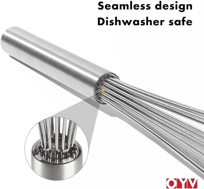 18/10 Stainless Steel Large Whisk, 17" Commercial Heavy Duty Whisk for Whipping Eggs, Mixing Batter, Making Sauces, Long Wisk Dishwasher Safe
