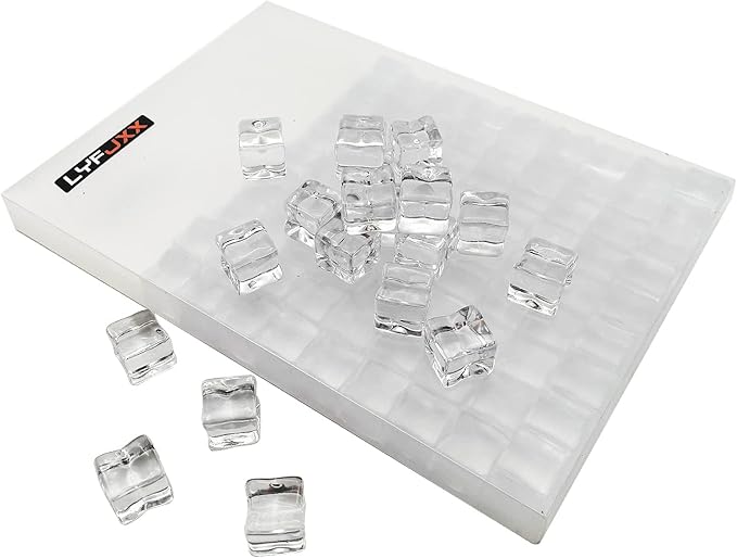 Fake Ice Cubes, 15 mm 100 PCS Artificial Ice Cubes, Acrylic Vase Fillers Crystal Rocks Diamonds,Table Scatter, Party Favor, Wedding Decoration, Photography