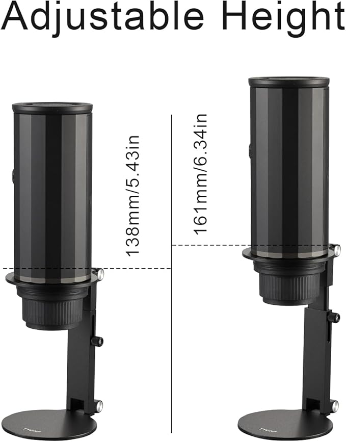 Pour Over Coffee Maker Stand,Adjustable & Foldable Portable Electric Espresso Machine Stand,Holder for Coffee Grinder,Universal Dripper,V60 Dripper,Travel Coffee Maker,Coffee Press Black