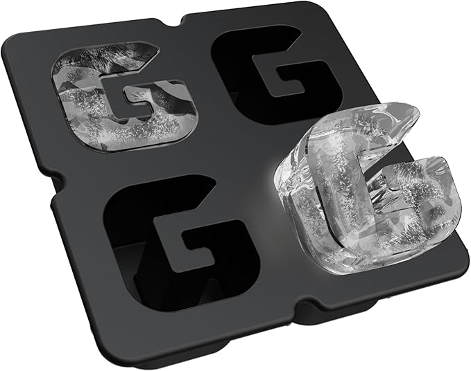 Customized Letter G Ice Cube Mold -Letter Silicone Ice Mold for Custom Ice Cube Mold and Baking Chocolate and Crafting Letter Molds, Ice Cube Molds for Cocktails & Whiskey with Custom Letters