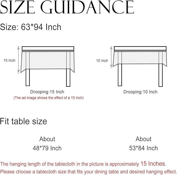 ISAENNE Designer Green Linen Long Rectangle Tablecloth,Floral French Country Indoor Table Cloth,Stain Resistant Home Decor Tablecloths for Dining Kitchen Thanksgiving Party,63"*94"-Brune