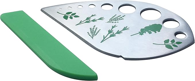 Herb Stripper Stainless Steel Kitchen Herb Leaf Stripping Tool Kitchen Gadgets for Kale, Chard, Collard Greens, Thyme, Basil, Cilantro Tool (9 holes)