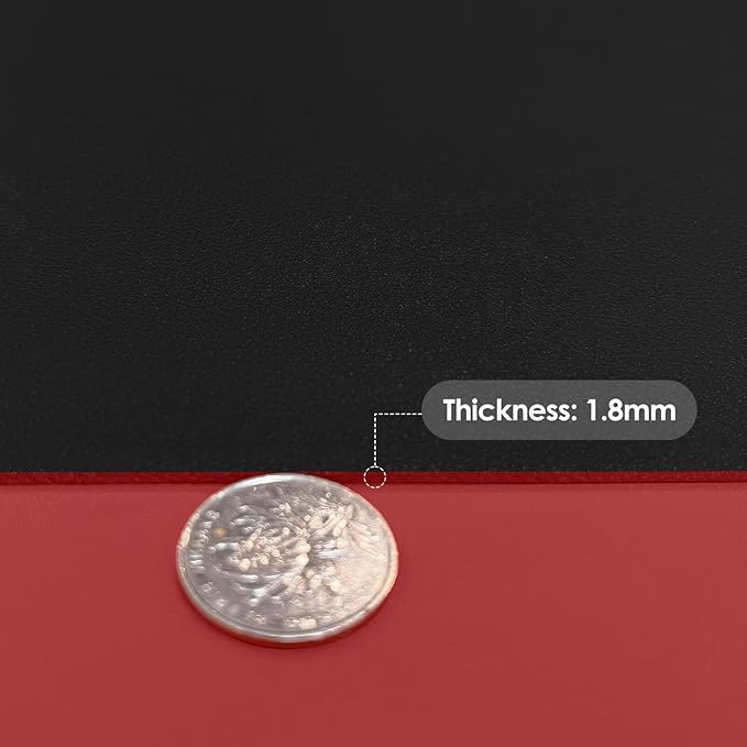 Leather Table Pad,1.8mm Thick,40x72 Inch,Dining Table Pad,Table Pads for Dining Room Table Rectangular,Table Protector for Dining Room Table,Dining Table Cover(Black+Wine Red,40x72)