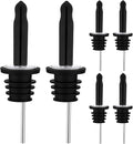Pafusen 6 Pack Liquor Bottle Pourers, Liquor Pour Spout for Liquor Bottles, Stainless Steel Olive oil Dispenser Spout, Alcohol Pourer Spouts Dust Caps Long Covers, Sliver