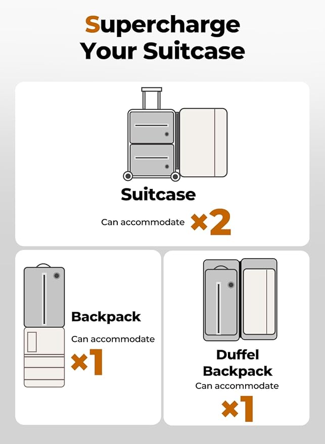 Vacuum Bags for Travel with Wireless Pump, IP67 Waterproof, Reusable Space Saver Compression Bags for Backpack, Suitcase, Home Storage(1 Pack + Pump)