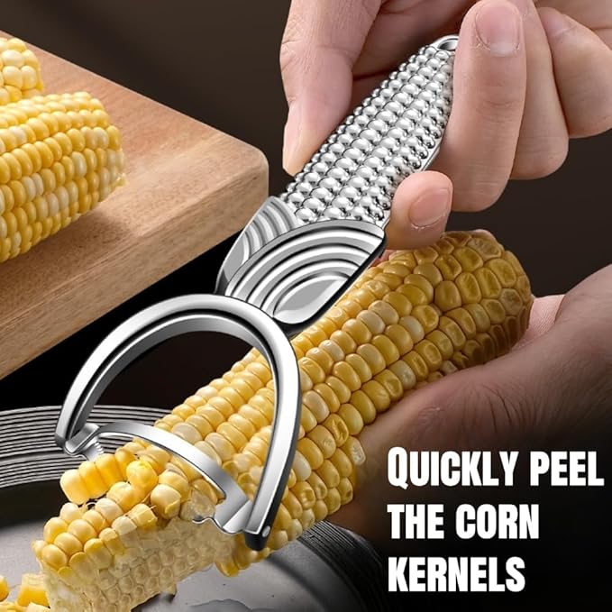 Corn Prep Peeler,Corn on the Cob Stripper Tool/Wider non-slip Handle/10-year Rustproof/Durable and efficient.