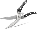 KUNIFU Poultry Shears, All Purpose Heavy Duty Kitchen Scissors For Food Turkey Meat Chicken Herbs, Cooking Scissors Utensils, Kitchen Gadgets Black