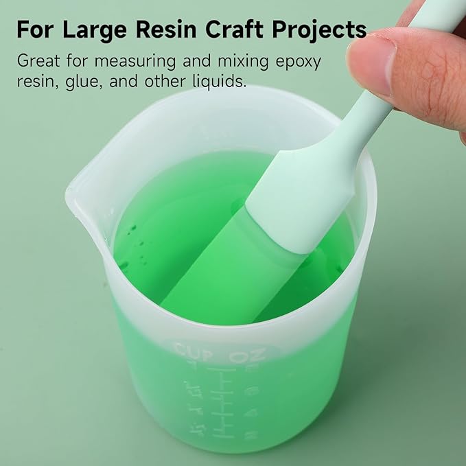 Gartful 250ml Large Silicone Measuring Cups, 8OZ Reusable Squeeze and Pour Resin Cups for Epoxy, Casting Molds, Slime, Craft Art Projects, Cup Making, Waxing, 6 Packs