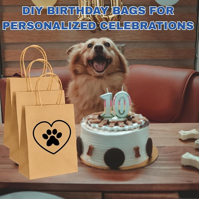 ASSUREPAK Earth Friendly Paper Bags - 60LB - 10"x5"x13" - 250 Bags - 90 GSM - Kraft/Natural - Gift Bags for Decorating, Birthdays & Events
