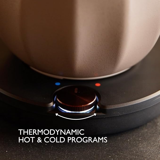 Hotel Chocolat Hot & Cold Drinking Chocolate System - The ALL-NEW Velvetiser from Kit includes hot chocolate maker, 10 serving taster box, mug and glass - Pewter Edition
