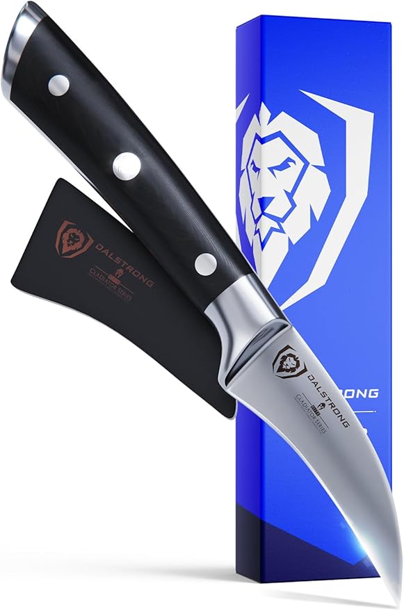 Dalstrong Tourne Peeling Paring Knife - 2.75 inch - Gladiator Series Elite - Forged German High-Carbon Steel - G10 Handle - Kitchen Knife - Sheath Included - NSF Certified