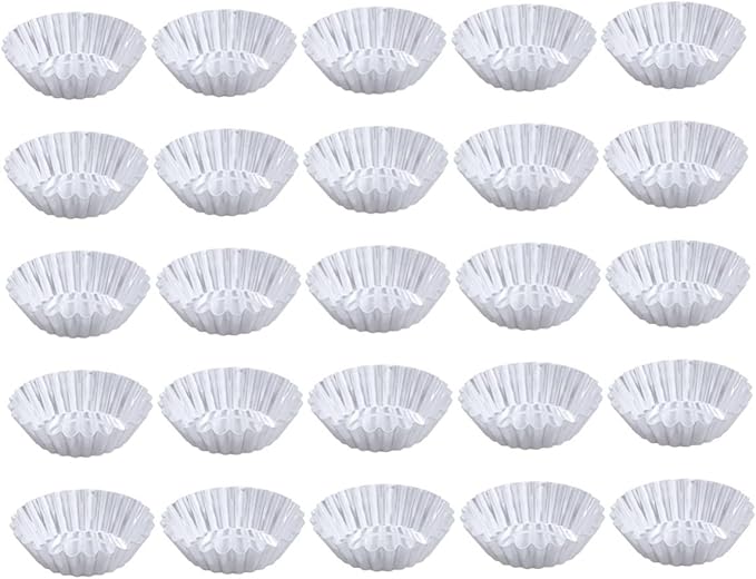 GLEAVI 30pcs Aluminum Alloy Egg Tart Molds Tart Tins for Baking Reusable Tartlet Pans Non Stick Coating