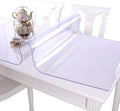 NECAUX Custom 44 x 87 Inch Clear Table Cover Protector, 1.5mm Thick Wood Grain Transparent Table Pad Non-Slip Tablecloth Plastic Protective Pad for Dining Room Table, Conference Table