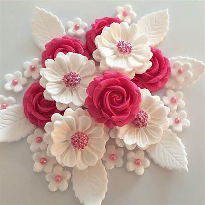 Chrysanthemum Daisy Flower Fondant Cake Silicone Mold, 4 Cavities Chocolate Candy Sugar Cupcake Cookies Mold Polymer Clay Resin Epoxy Mold Bakeware Pastry Tool