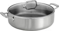 Tramontina Tri-Ply Clad Stainless Steel 6-Quart Braiser Pan with Glass Lid, Induction-Ready, Dishwasher-Safe, NSF-Certified