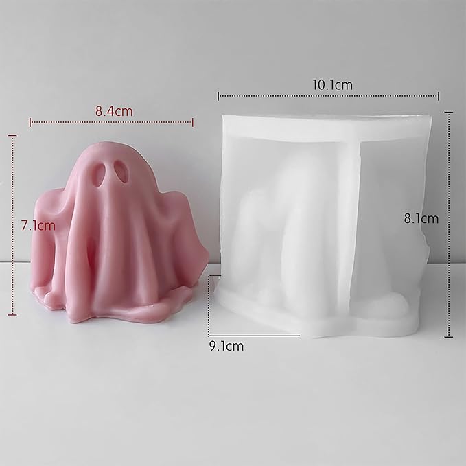 Halloween Molds Ghost Resin Mold - Resin Casting Silicone Molds for Home Decor & Candle Making Wave Spiral Mold