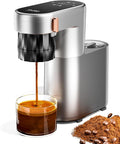 C1 Portable Electric Coffee Machine, 20 Bar Travel Espresso Maker with Ground Coffee, Rechargeable, Instant Heating, 6.1oz Water Tank, for Car, RV, Camping, Hiking, Office, Home