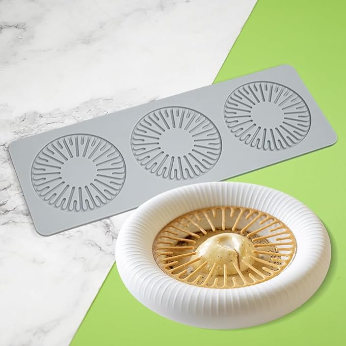 Tuille Molds Silicone Molds Baking Mold Hollow 3D Fondant Lace Chocolate Candy Silicone Molds for Baking, Polymer Clay, Resin, Sugar Craft, Dessert (Water Drop_9.6x3.4x0.12 inch)