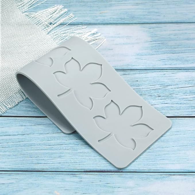 Silicone Molds 3D Hollow Leaf Chocolate Molds Honeycomb Bee Candy Mold Flower Pattern Fondant Mold Cake Topper Sugar Craft Decoration (P_Leaf_9.6 * 2.96 * 0.08inch)