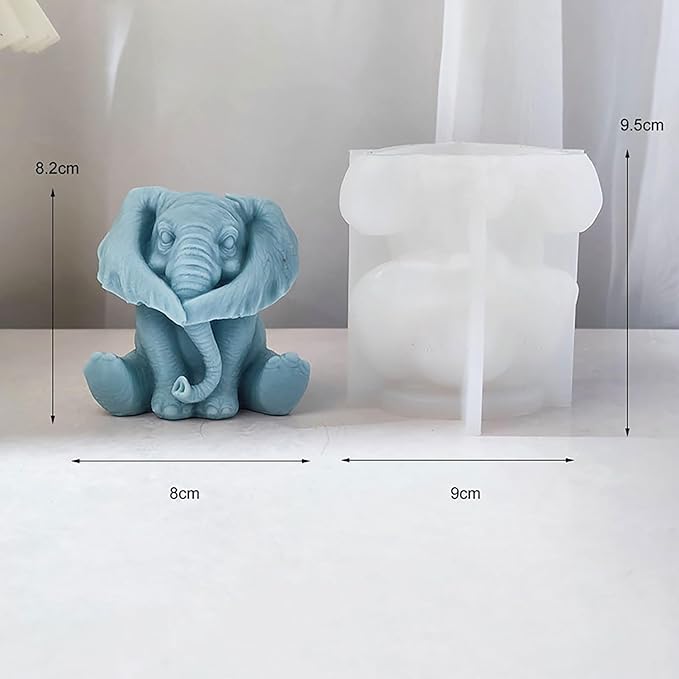 Hold Hand Elephant Resin Mold - 3D Silicone Mold for Candle Making & Jewelry Casting