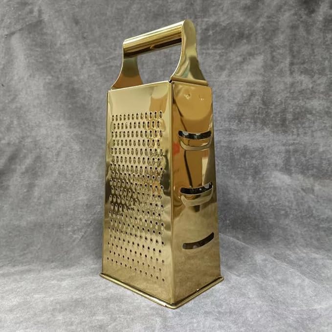 Multifunctional Stainless Steel Grater Slicer with Handle, Large 4 Sides Cutter for Ginger, Garlic, Cucumbers, Carrots, Cheese, Potato