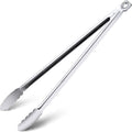 Grill Tongs - 17 Inch Extra Long BBQ Tongs, Heat Resistant Stainless Steel Kitchen Tong, Heavy Duty Metal Locking Tong for Cooking, Grilling, BBQ/Barbecue, Food (17 inch)