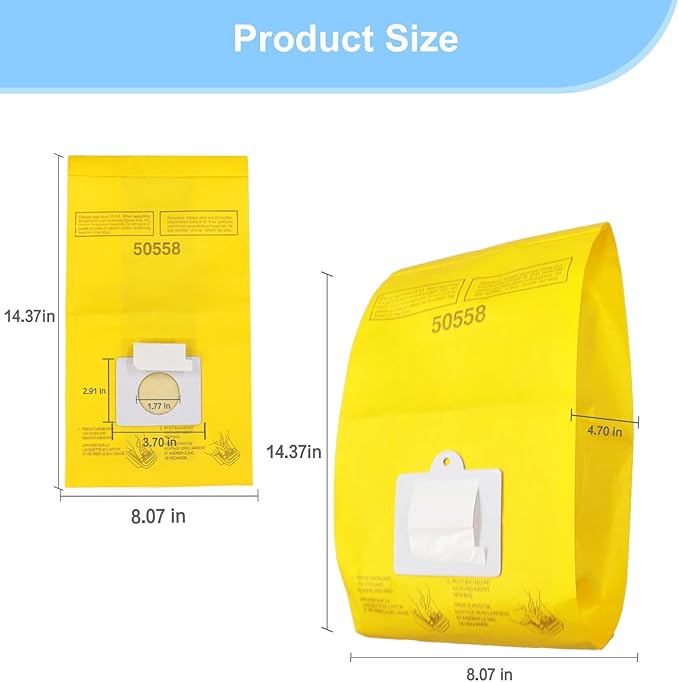 25 Pack Replacement Vacuum Bags Compatible with Kenmore Canister Type C/ 5055, 50555 50557,50558,and Panasonic Type C-5 C-18-Premium Canister Vacuum Bags