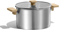 CAROTE Stainless Steel Stock Pot - 5.5 Quart Heavy Duty Induction Cooking Pot with Visible Lid for Pasta, Soup, Spaghetti, Bottom Big Stockpot, Deep Cookware for Canning, Boiling, Simmer