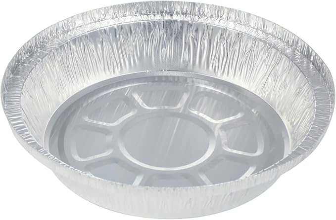 7 Inch Aluminum Round Foil Pans with Paper Lids 60pack Disposable Aluminum Tin for Roasting Baking Cooking