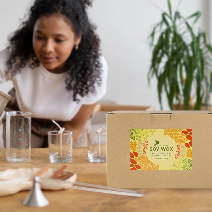 CLTNIKET Pure Soy Wax for Making Candle-DIY Soy Wax Candle-5 Pound Bag