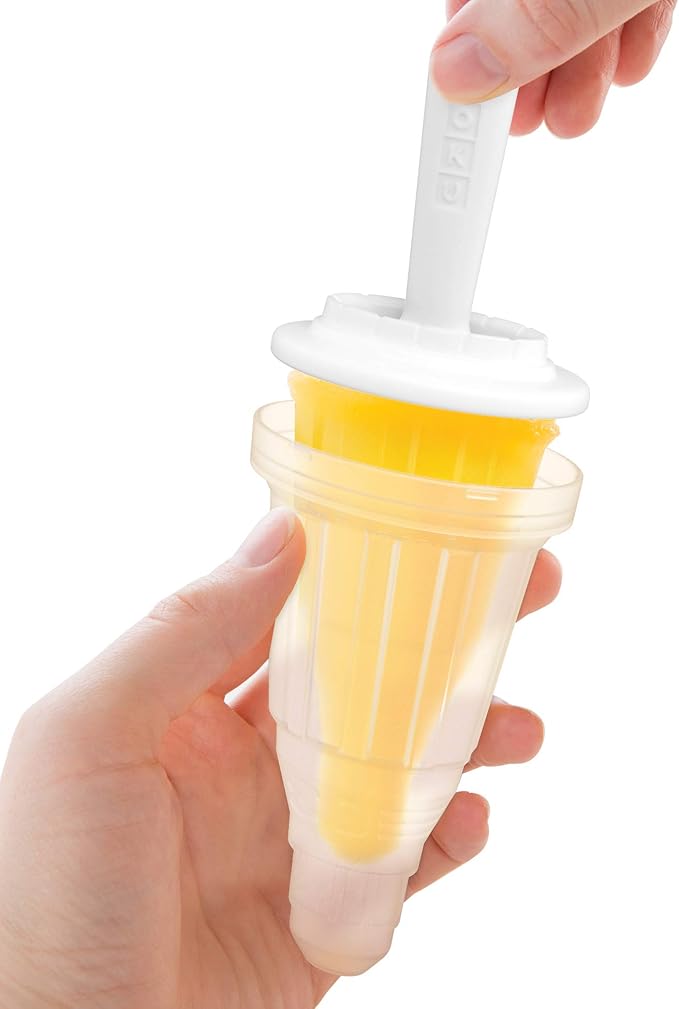 ZOKU Space Ice Pop Molds, 6 Rocket and Astronaut-shaped Popsicles Molds in One Tray with Reusable Popsicle Sticks, BPA-free