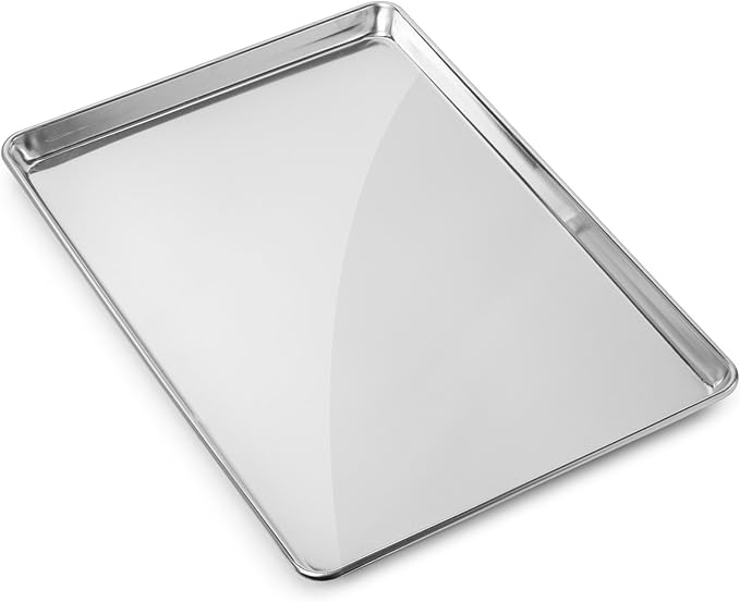 GRIDMANN 9" x 13" Commercial Grade Aluminum Cookie Sheet Baking Tray Jelly Roll Pan Quarter Sheet - 12 Pans